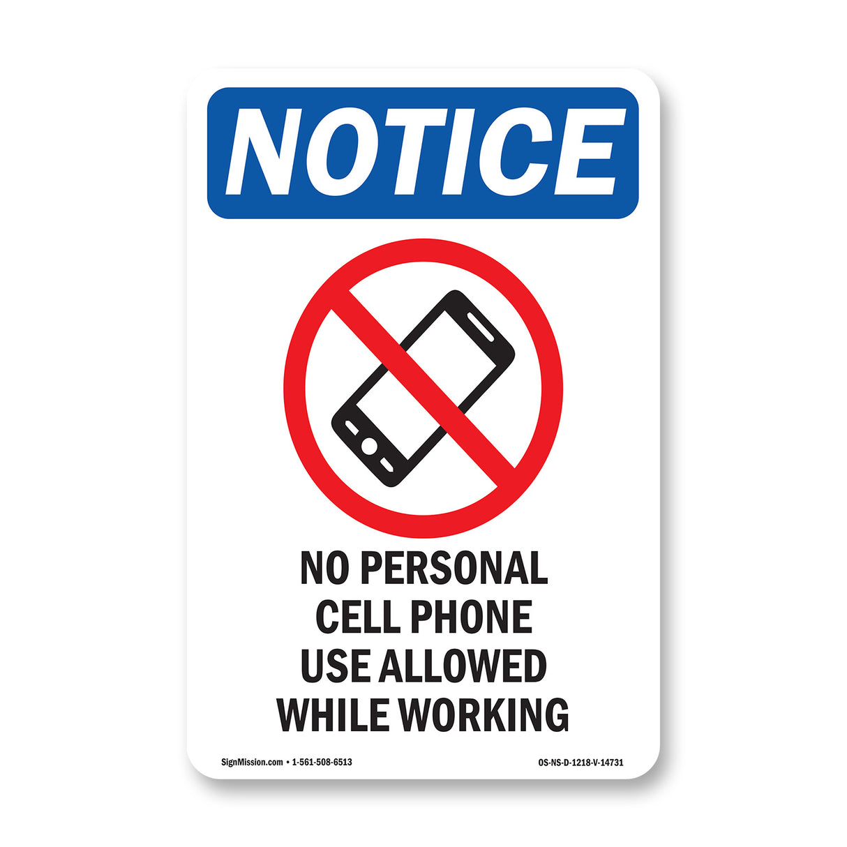 No Personal Cell Phone