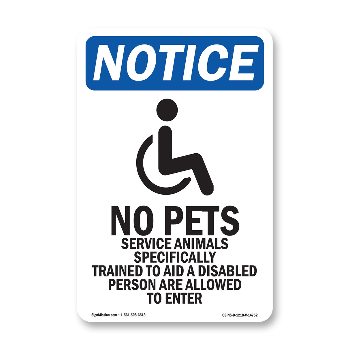 No Pets Service Animals