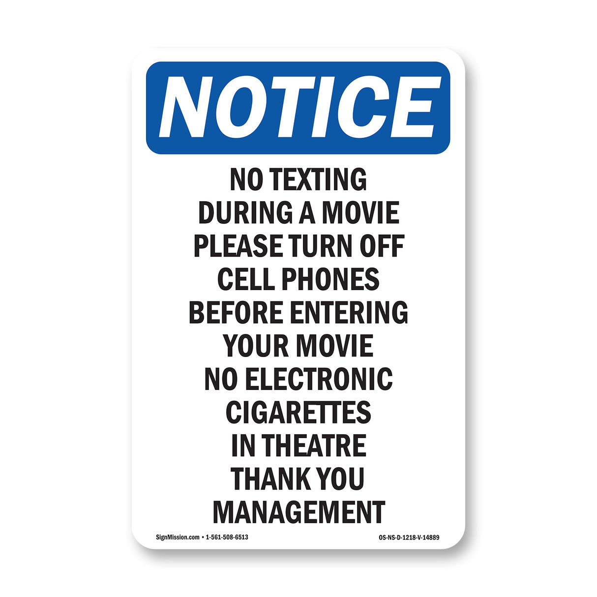 No Texting During A Movie Please