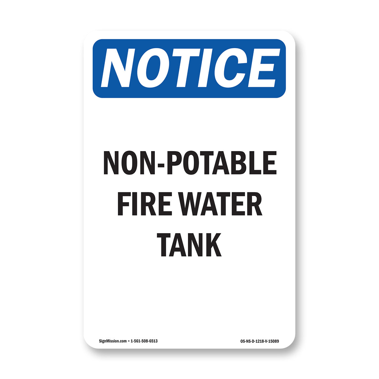 Non-Potable Fire Water Tank