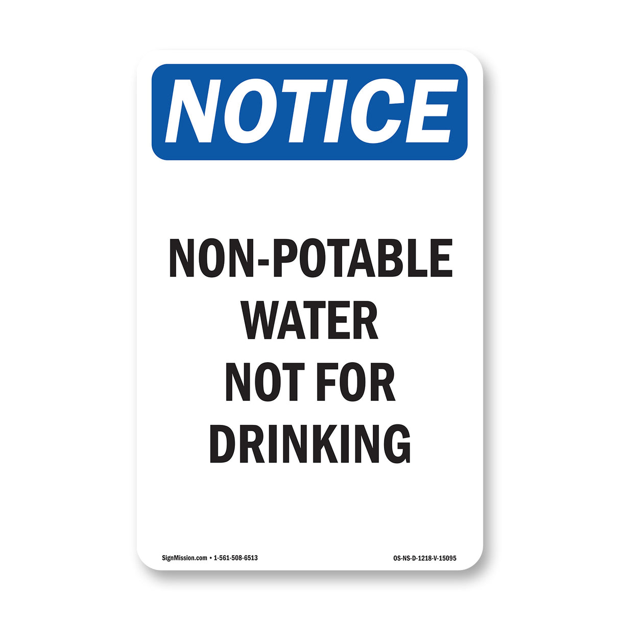 Non-Potable Water Not For Drinking