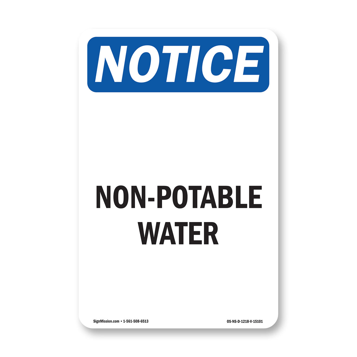 Non-Potable Water Sign