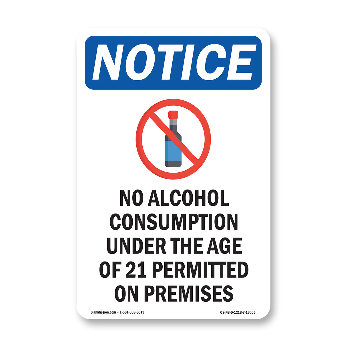 NOTICE No Alcohol Consumption
