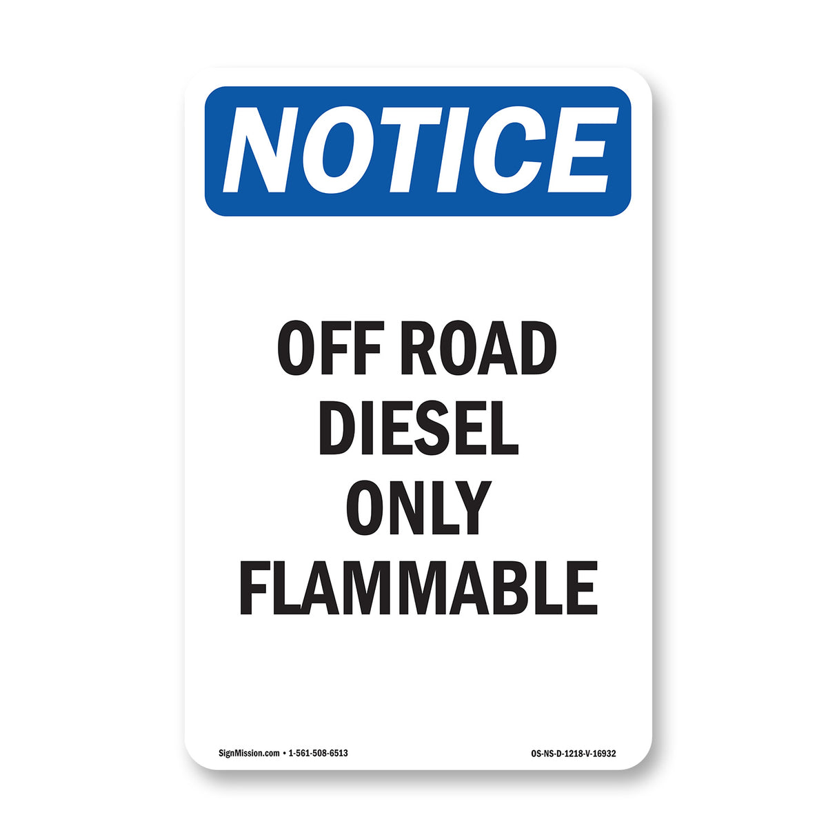 Off Road Diesel Only Flammable