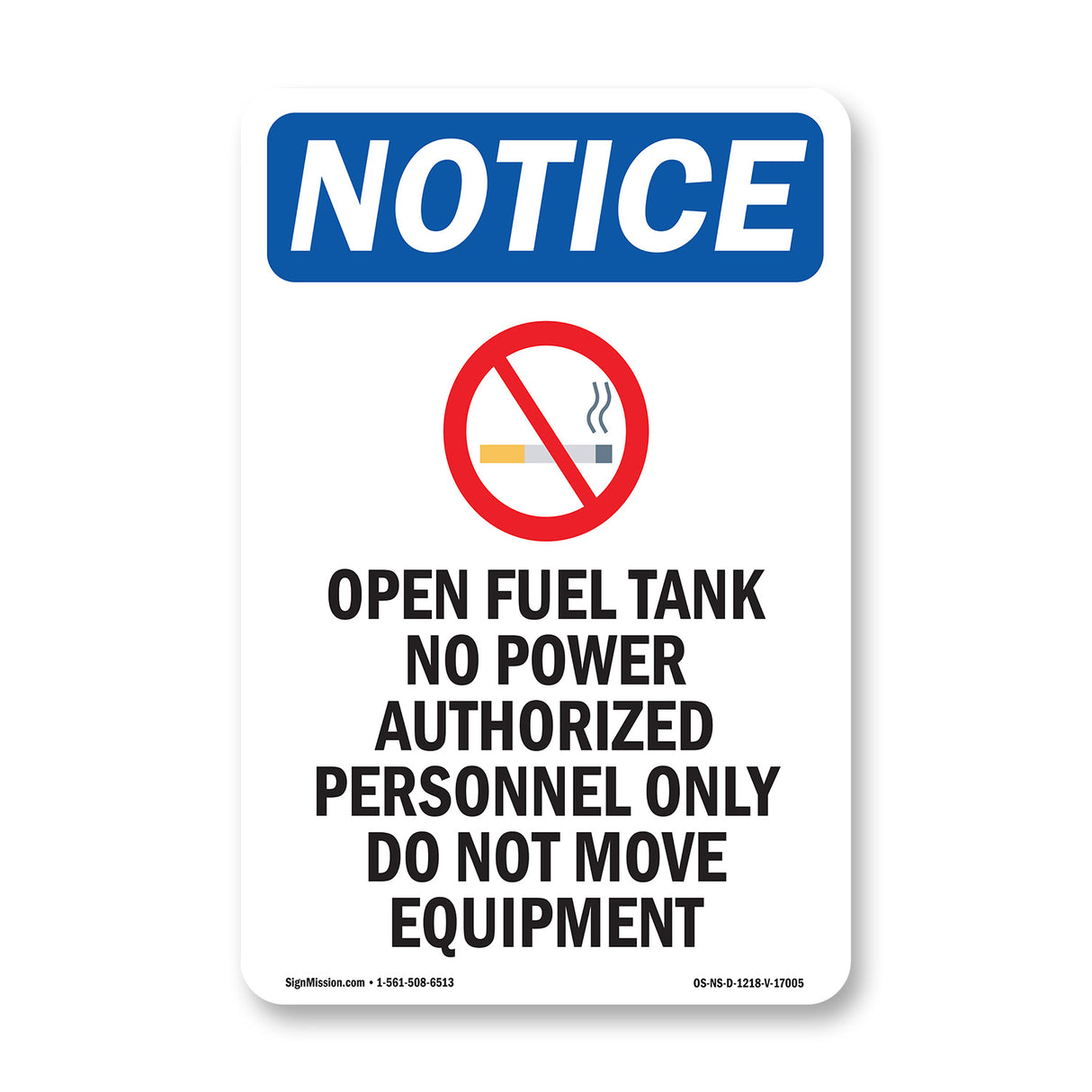 Open Fuel Tank No Power Authorized