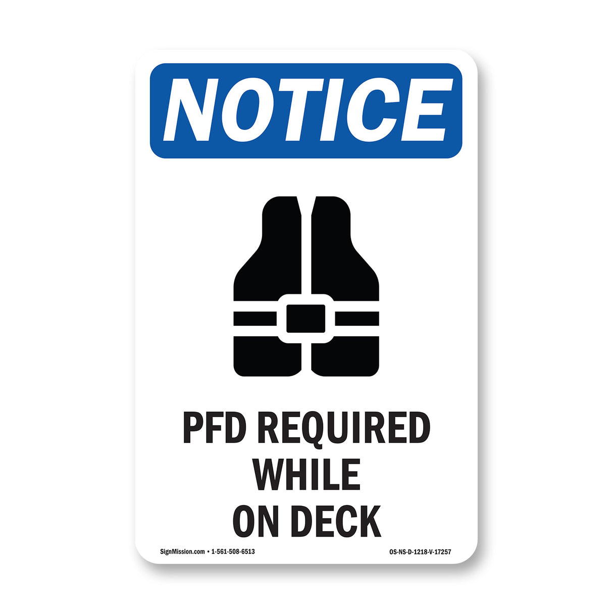 PFD Required While On Deck