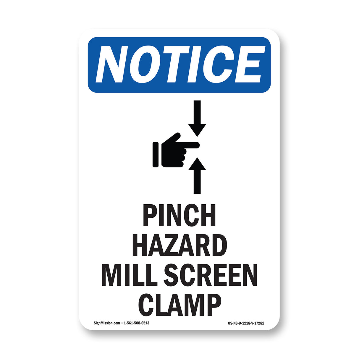 Pinch Hazard Mill Screen Clamp