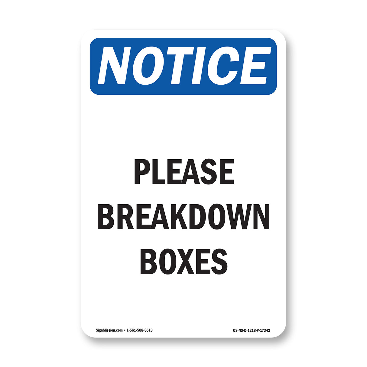 Please Breakdown Boxes