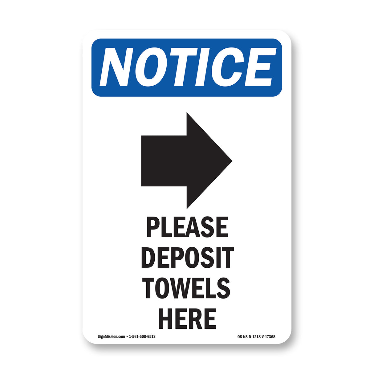 Please Deposit Towels Here [Right