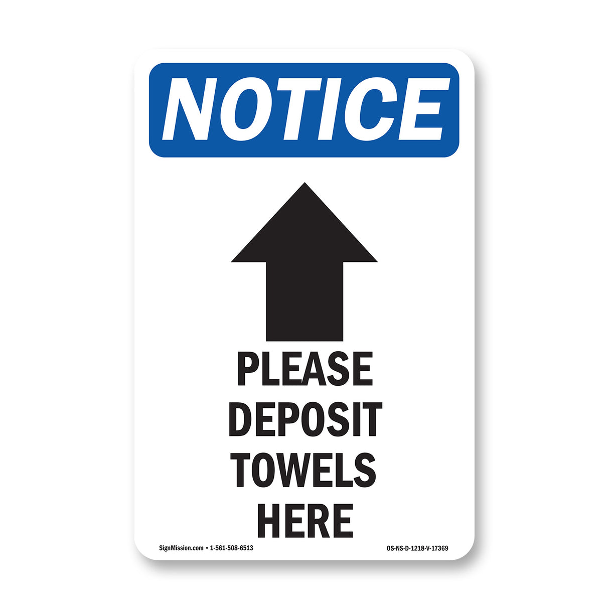 Please Deposit Towels Here [Down