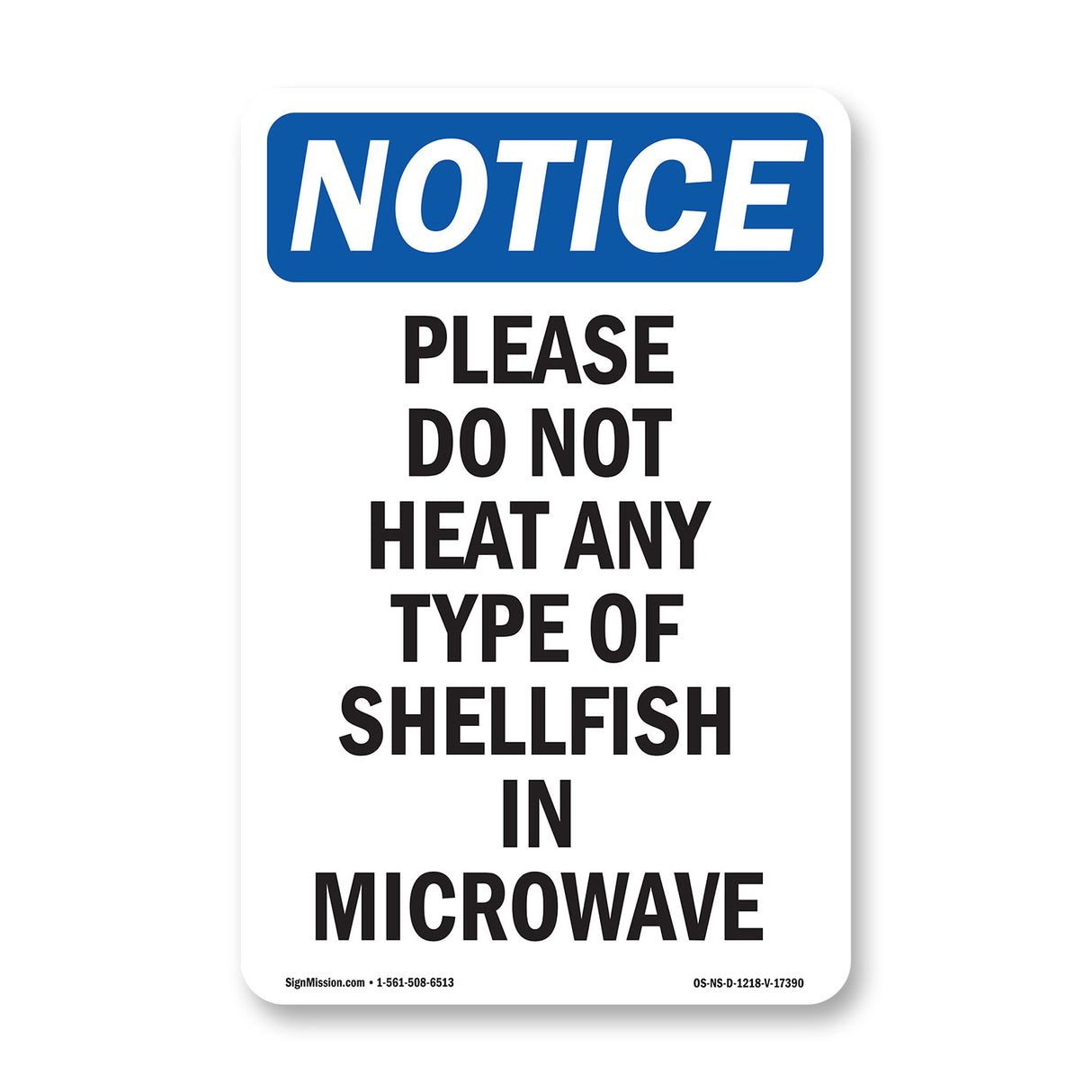 Please Do Not Heat Any Type Of Shellfish