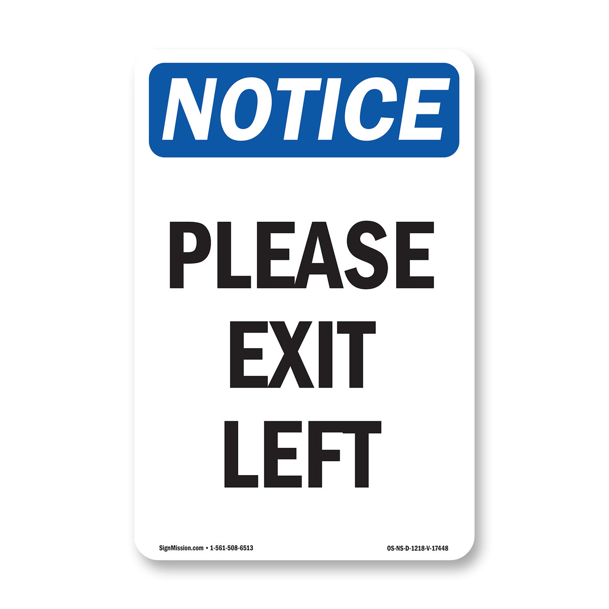 Please Exit Left
