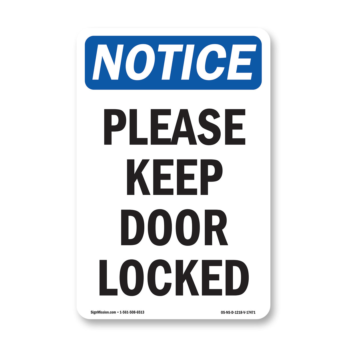 Please Keep Door Locked