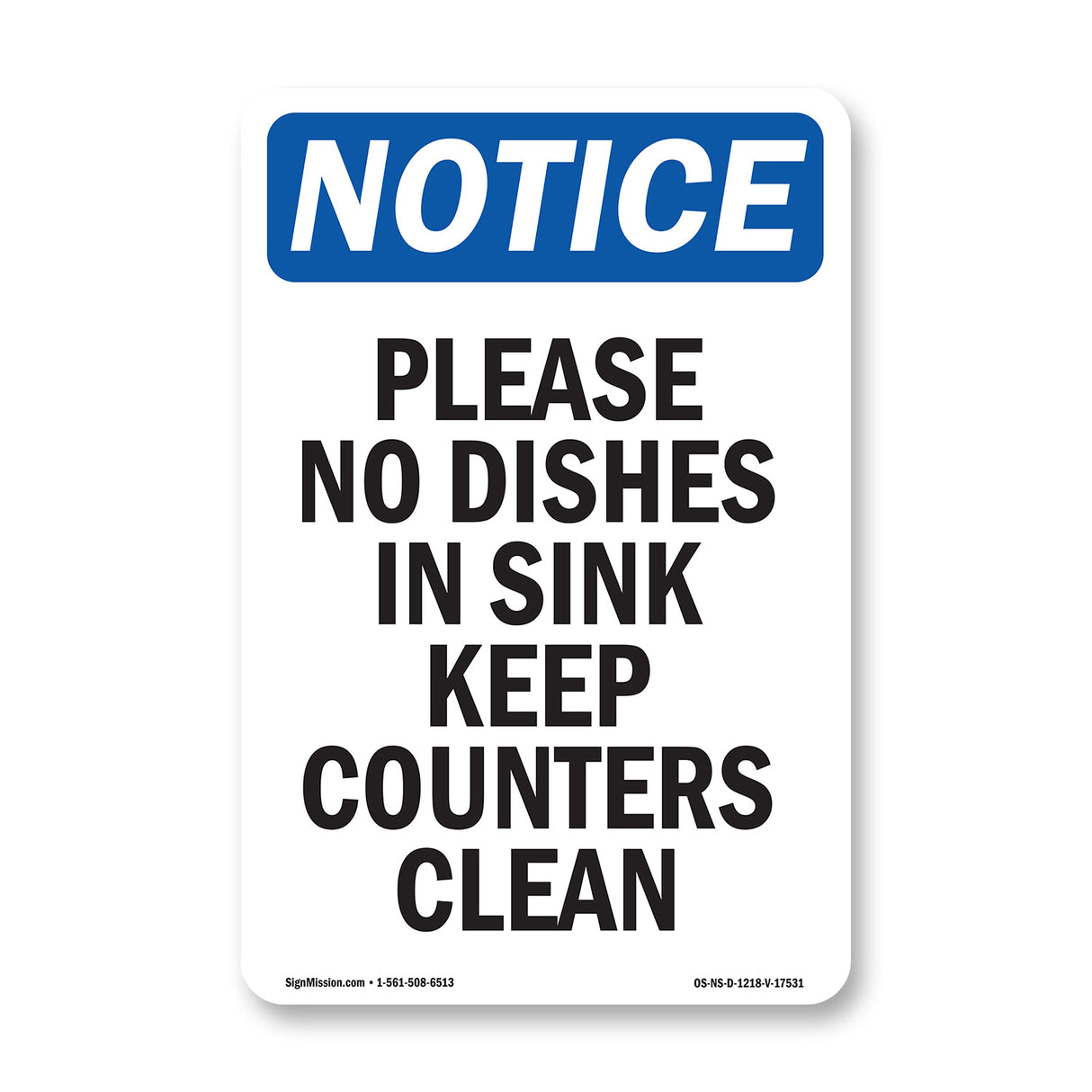 Please No Dishes In Sink Keep Counters Clean