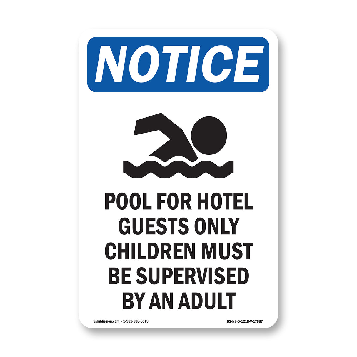 DANGER Pool For Hotel Guests Only Children
