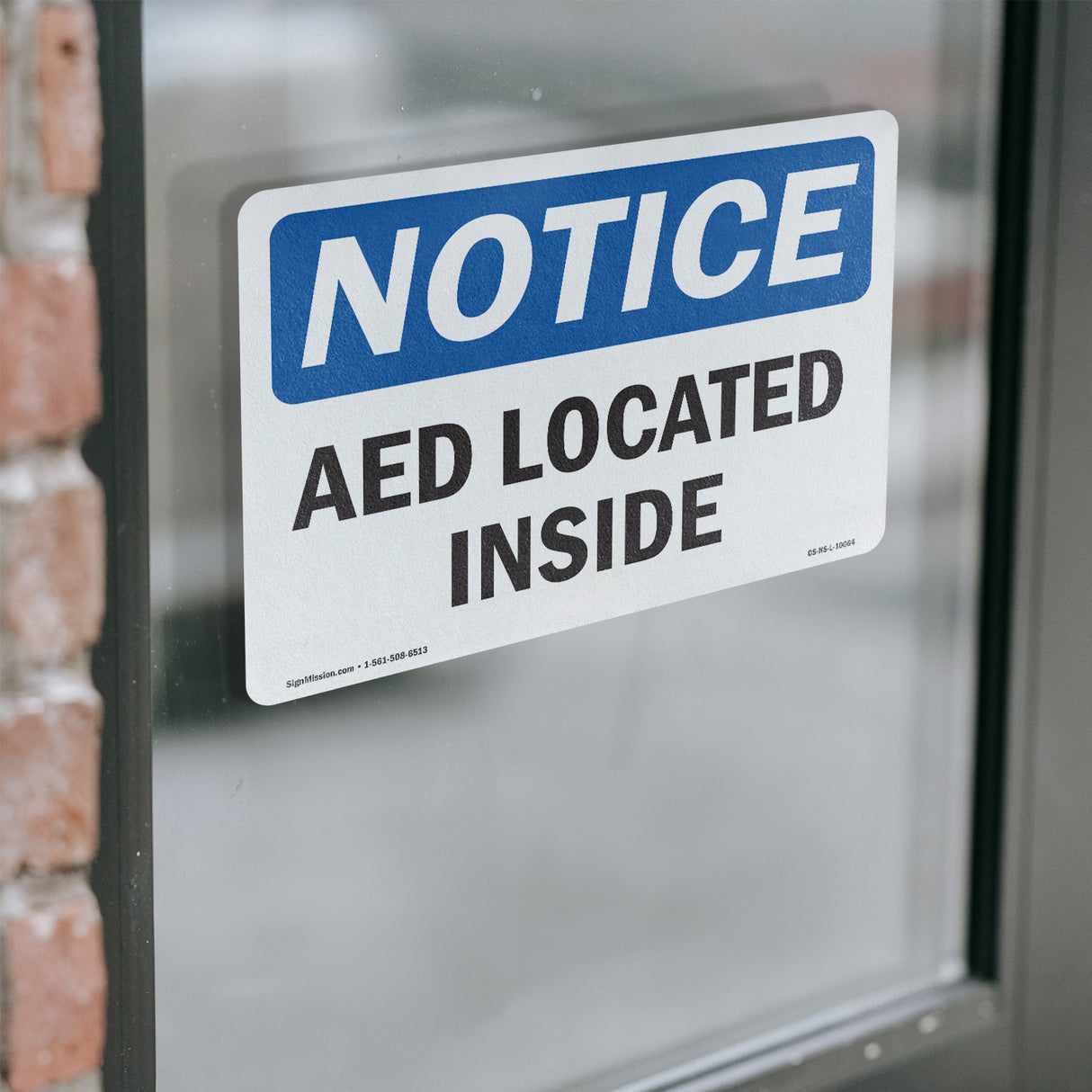 AED Located Inside Sign