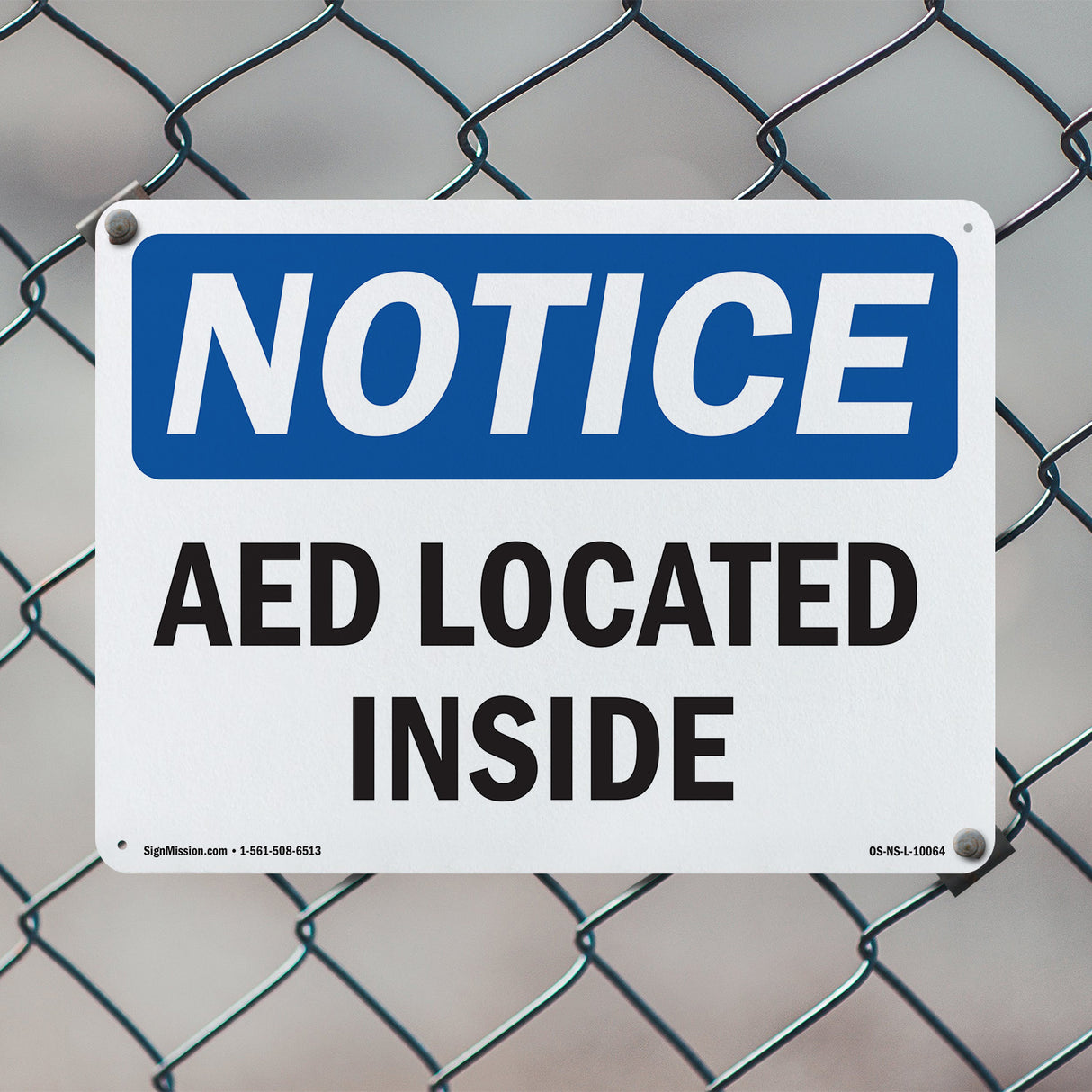 AED Located Inside Sign