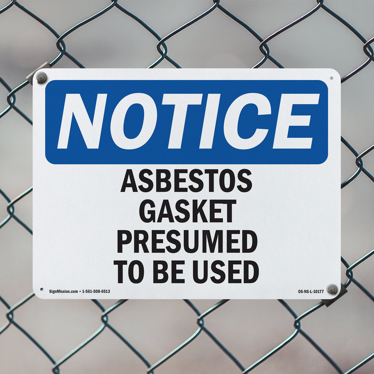 Asbestos Gasket Presumed To Be Used