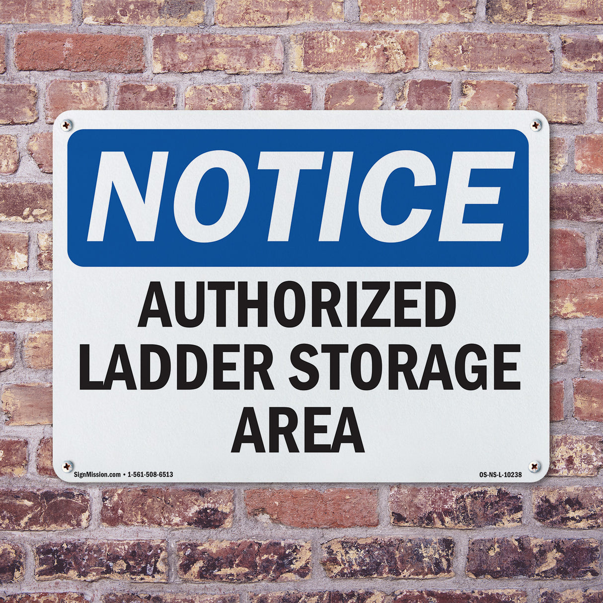 Authorized Ladder Storage Area
