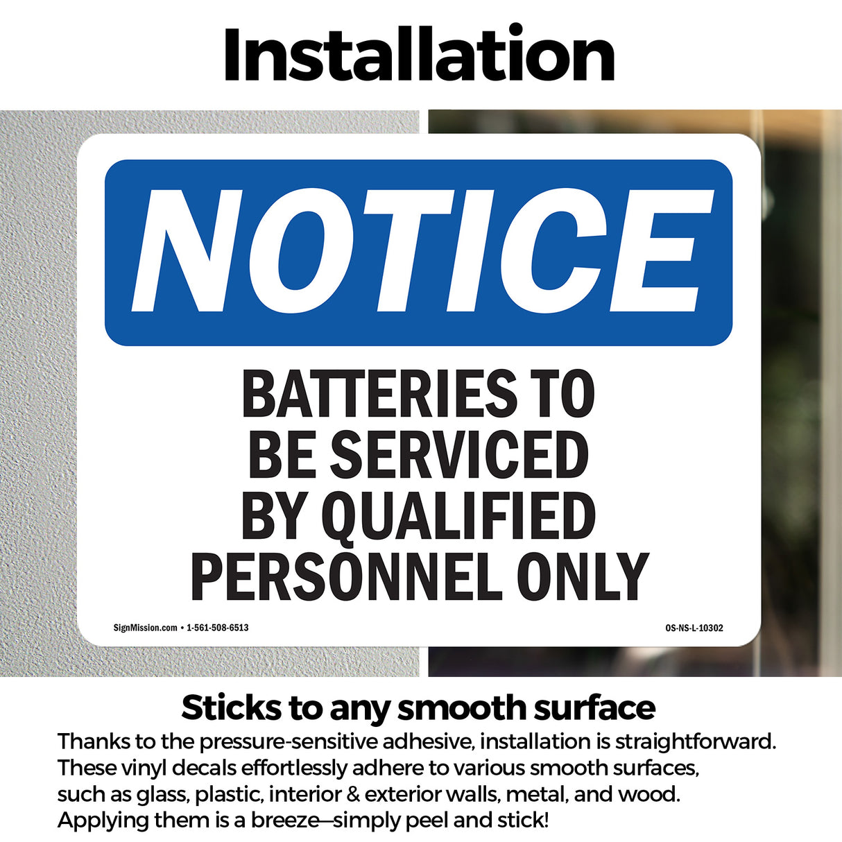 Batteries To Be Serviced By Qualified Personnel
