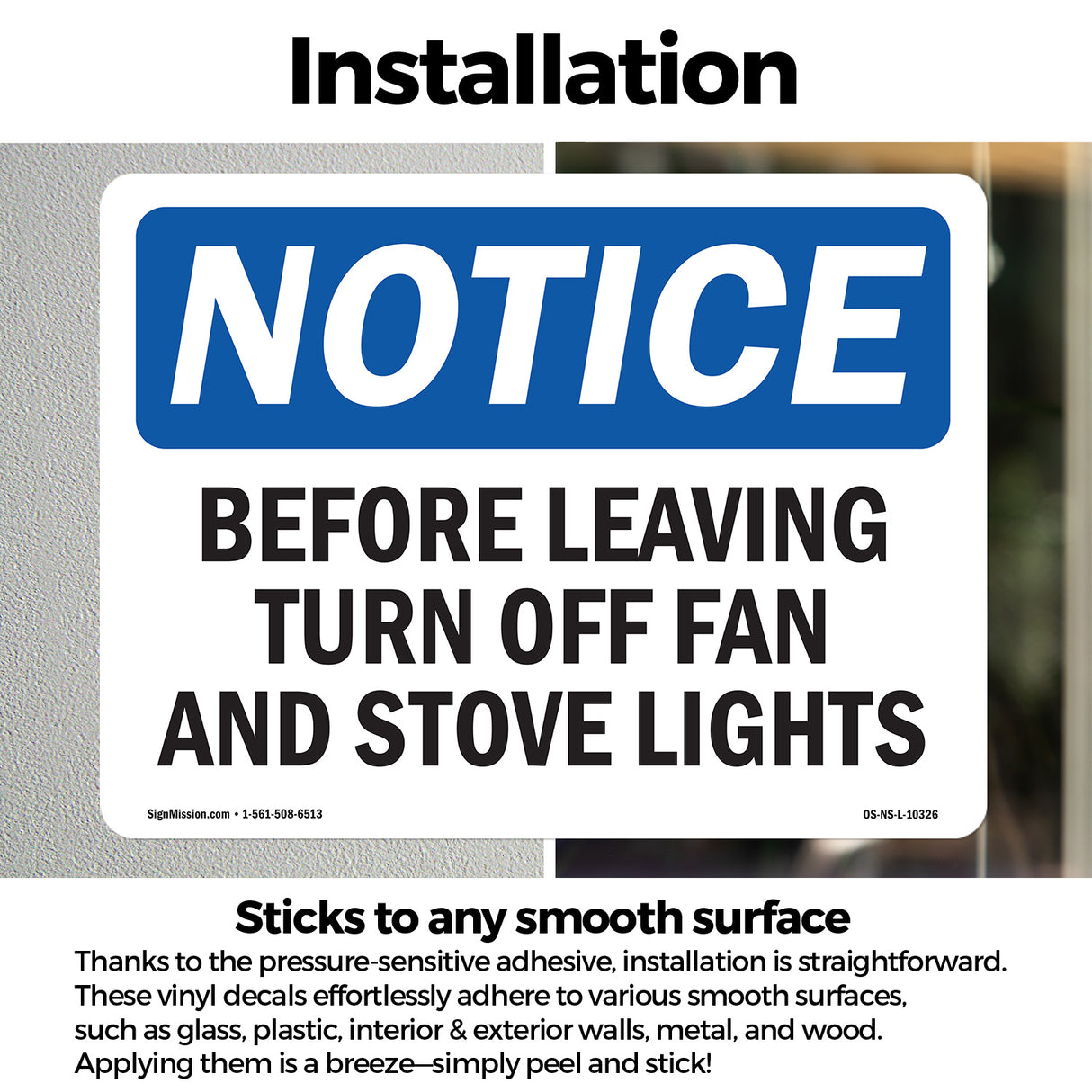 Before Leaving Turn Off Fan And