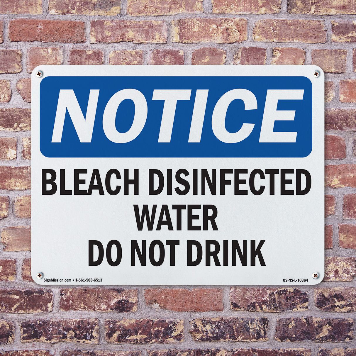 Bleach Disinfected Water Do Not Drink