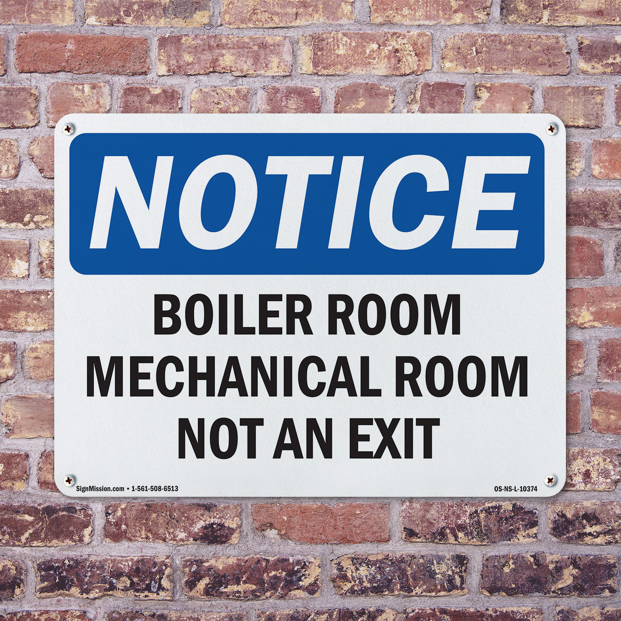 Boiler Room Mechanical Room Not An Exit Sign