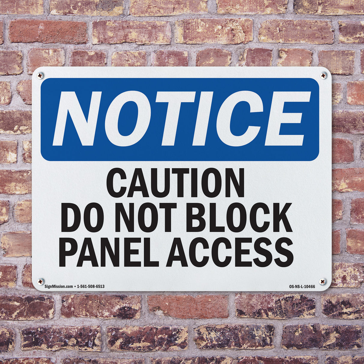 Caution Do Not Block Panel Access