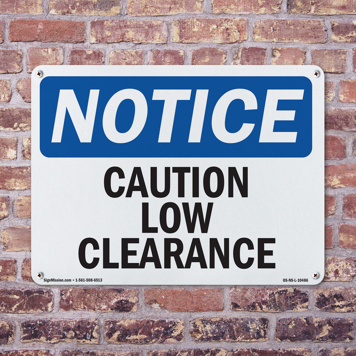 Caution Low Clearance Sign
