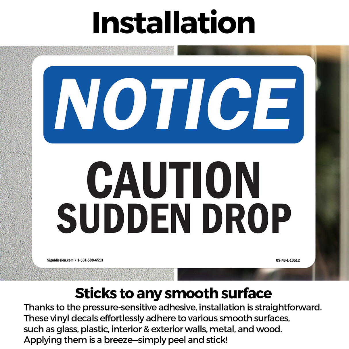 Caution Sudden Drop