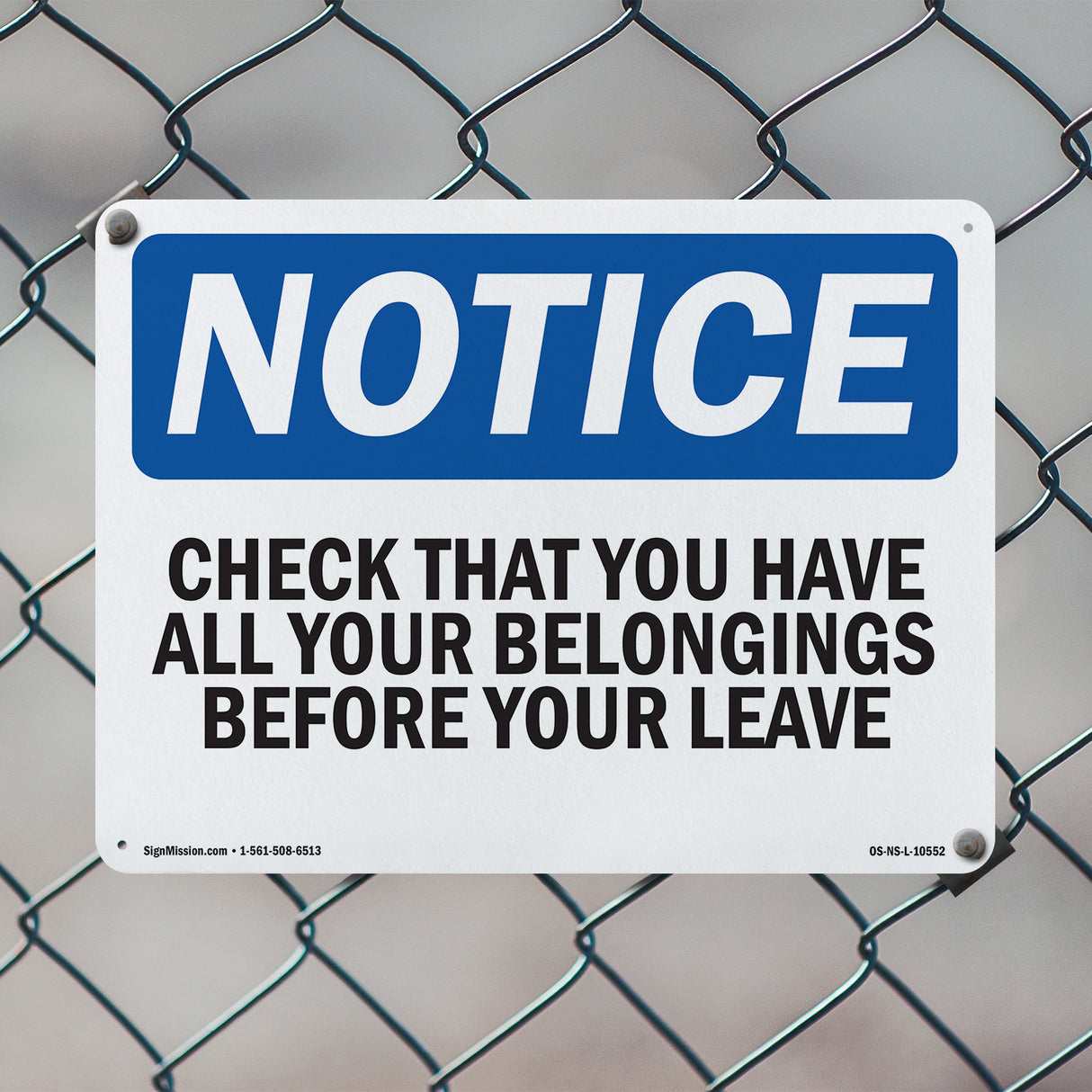 Check That You Have All Your Belongings