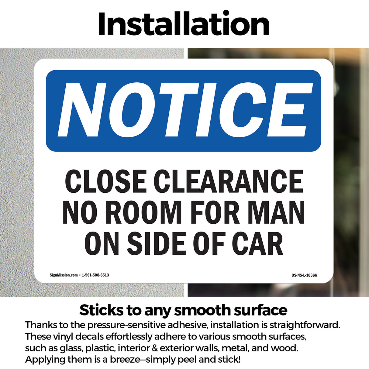 Close Clearance No Room For Man On Side Of Car