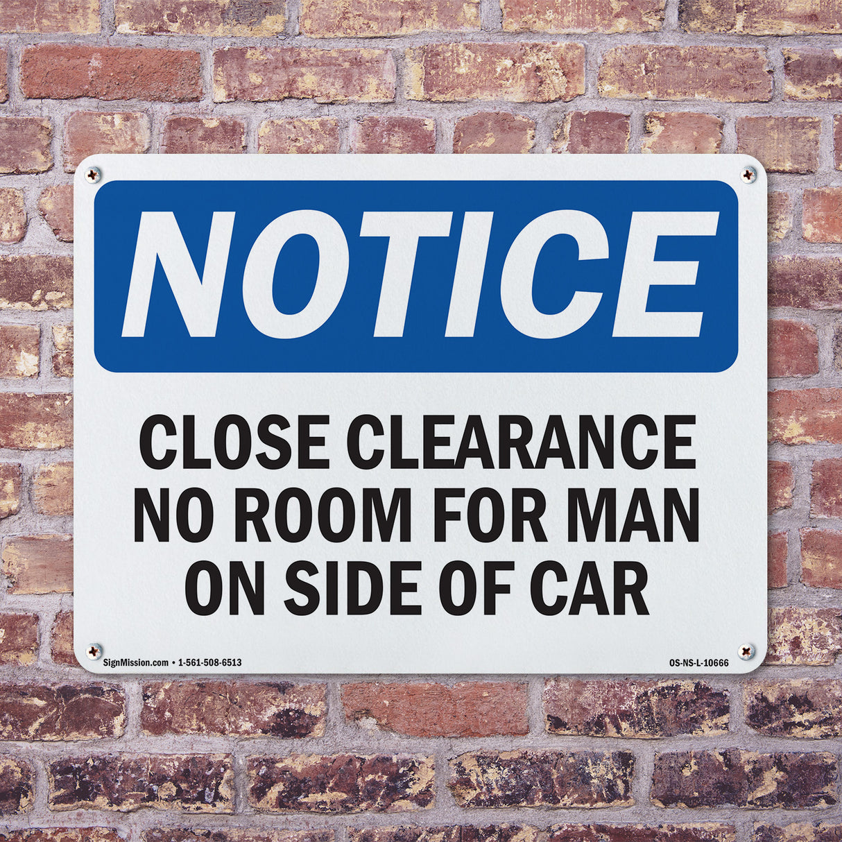 Close Clearance No Room For Man On Side Of Car