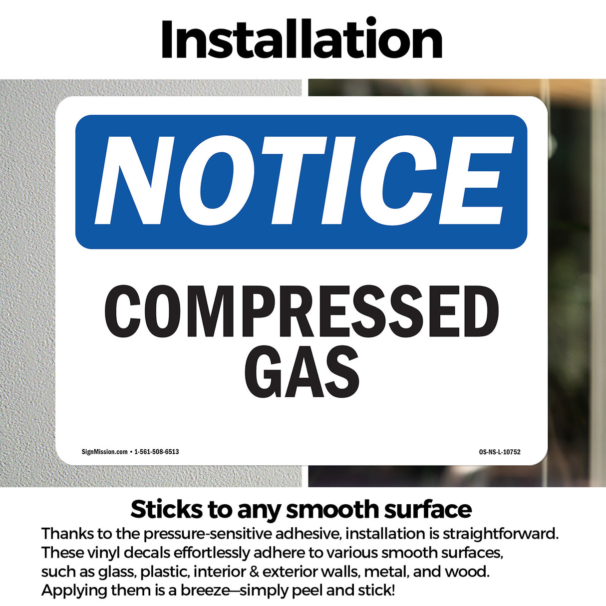 Compressed Gas Sign