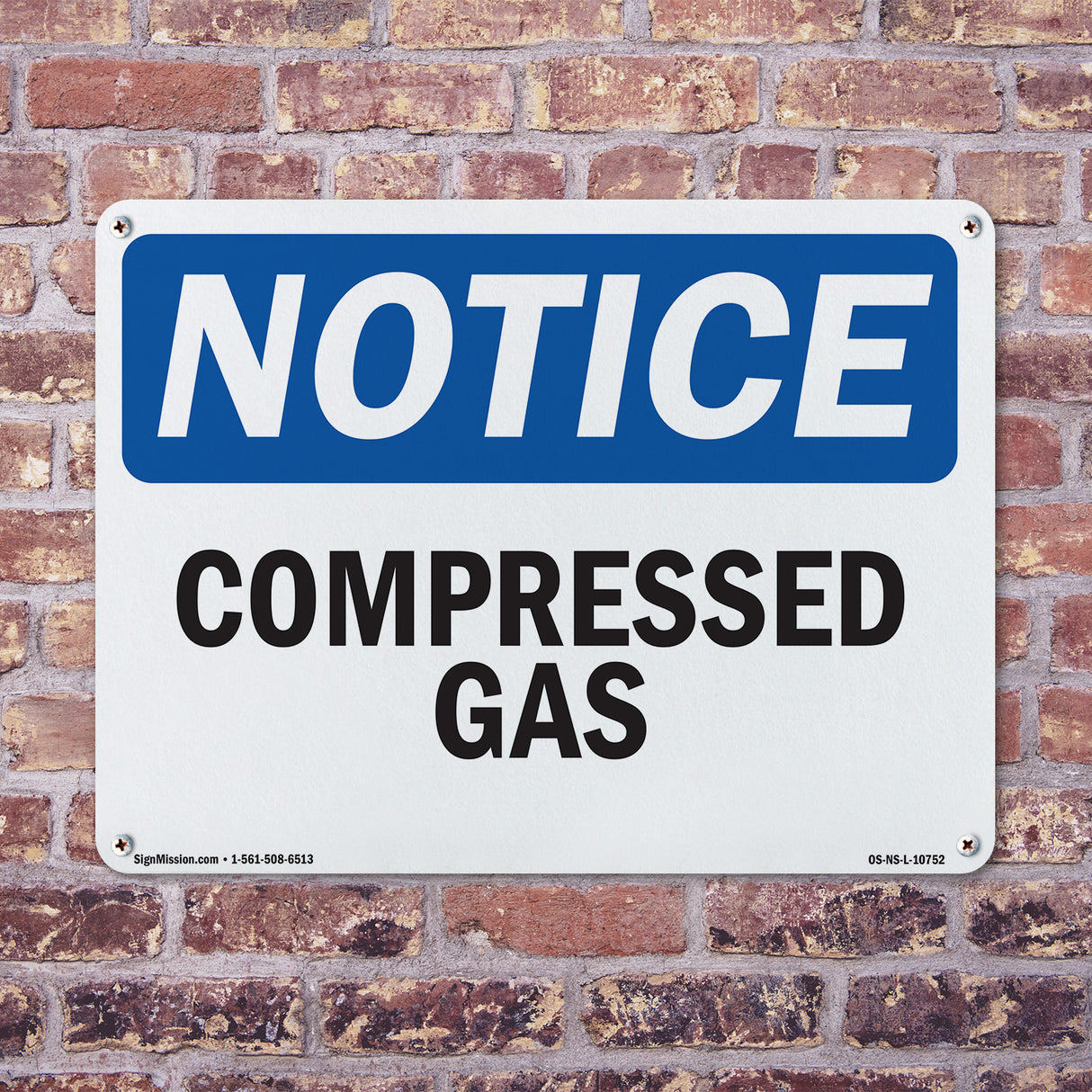 Compressed Gas Sign