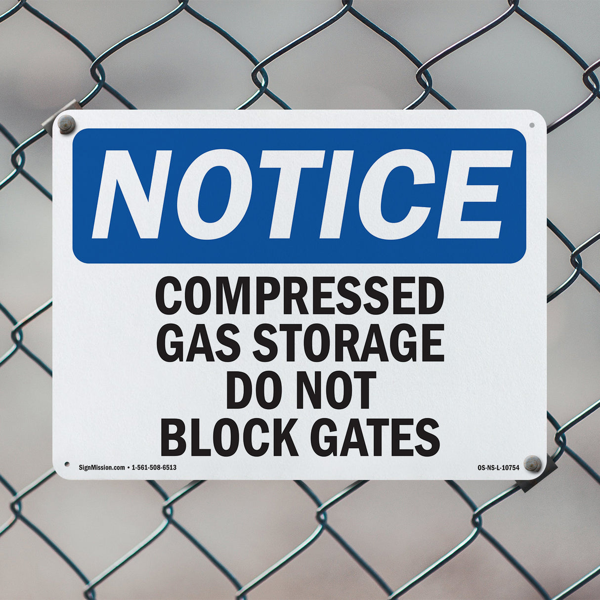 Compressed Gas Storage Do Not Block Gates