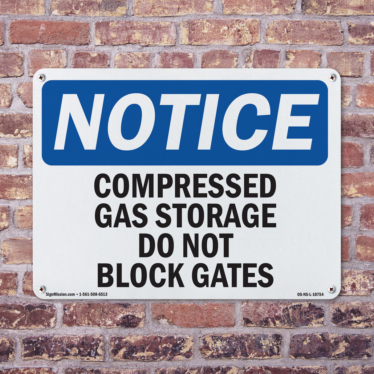 Compressed Gas Storage Do Not Block Gates
