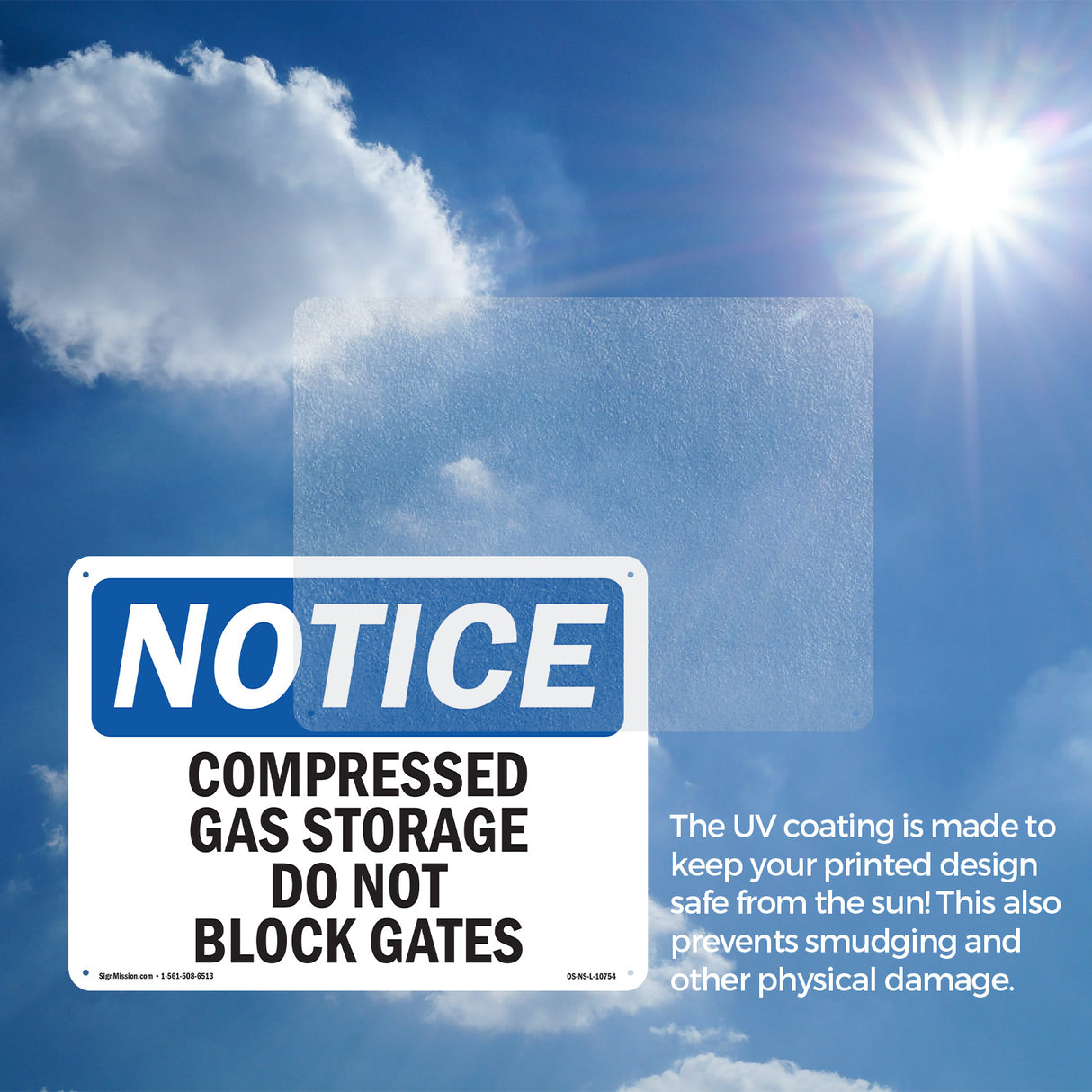 Compressed Gas Storage Do Not Block Gates