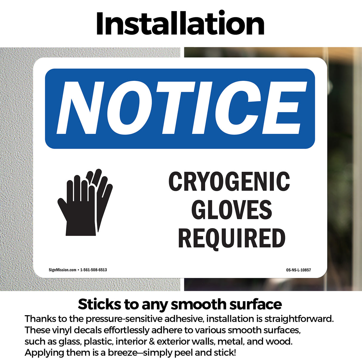 Cryogenic Gloves Required