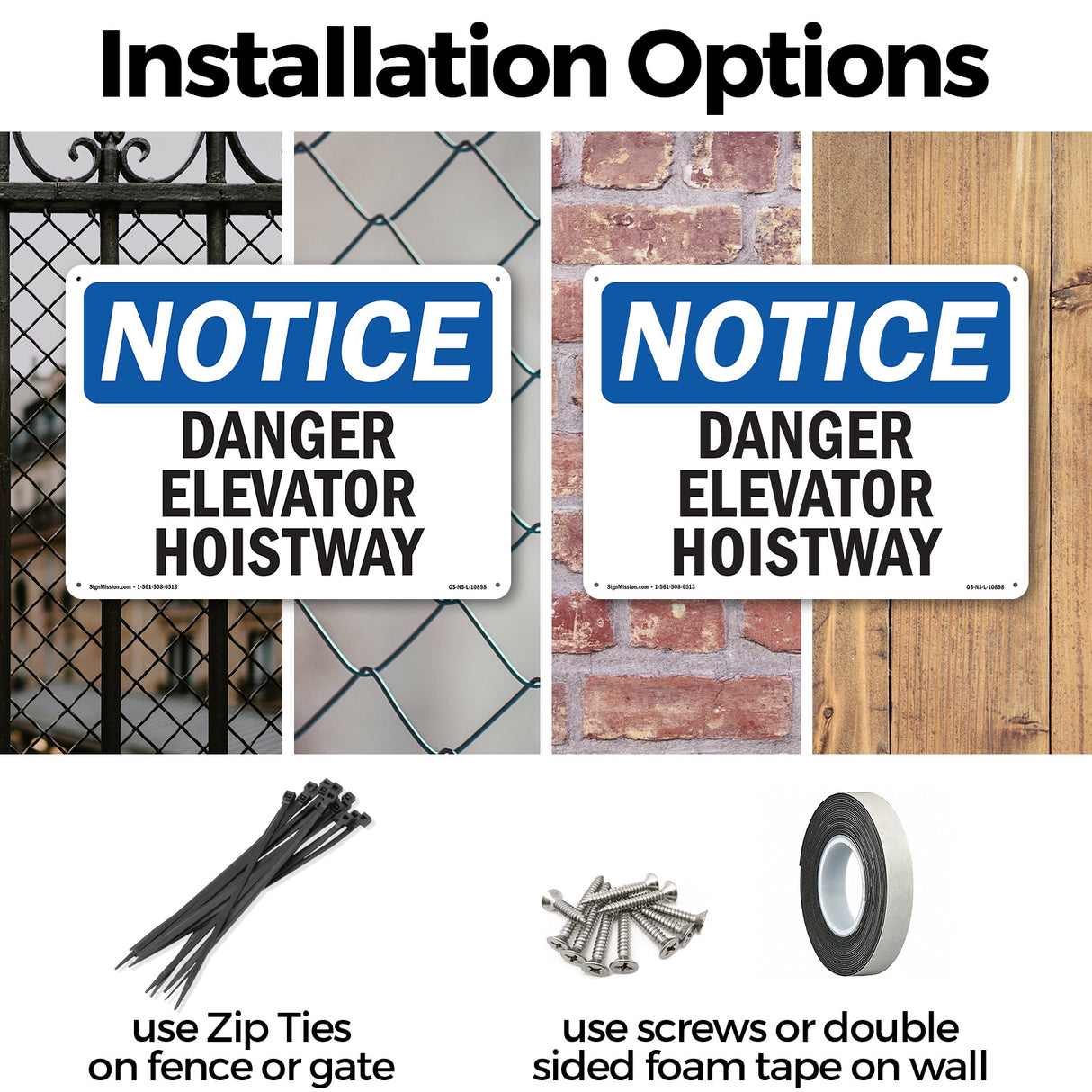 Danger Elevator Hoistway