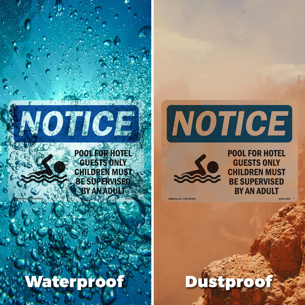 DANGER Pool For Hotel Guests Only Children