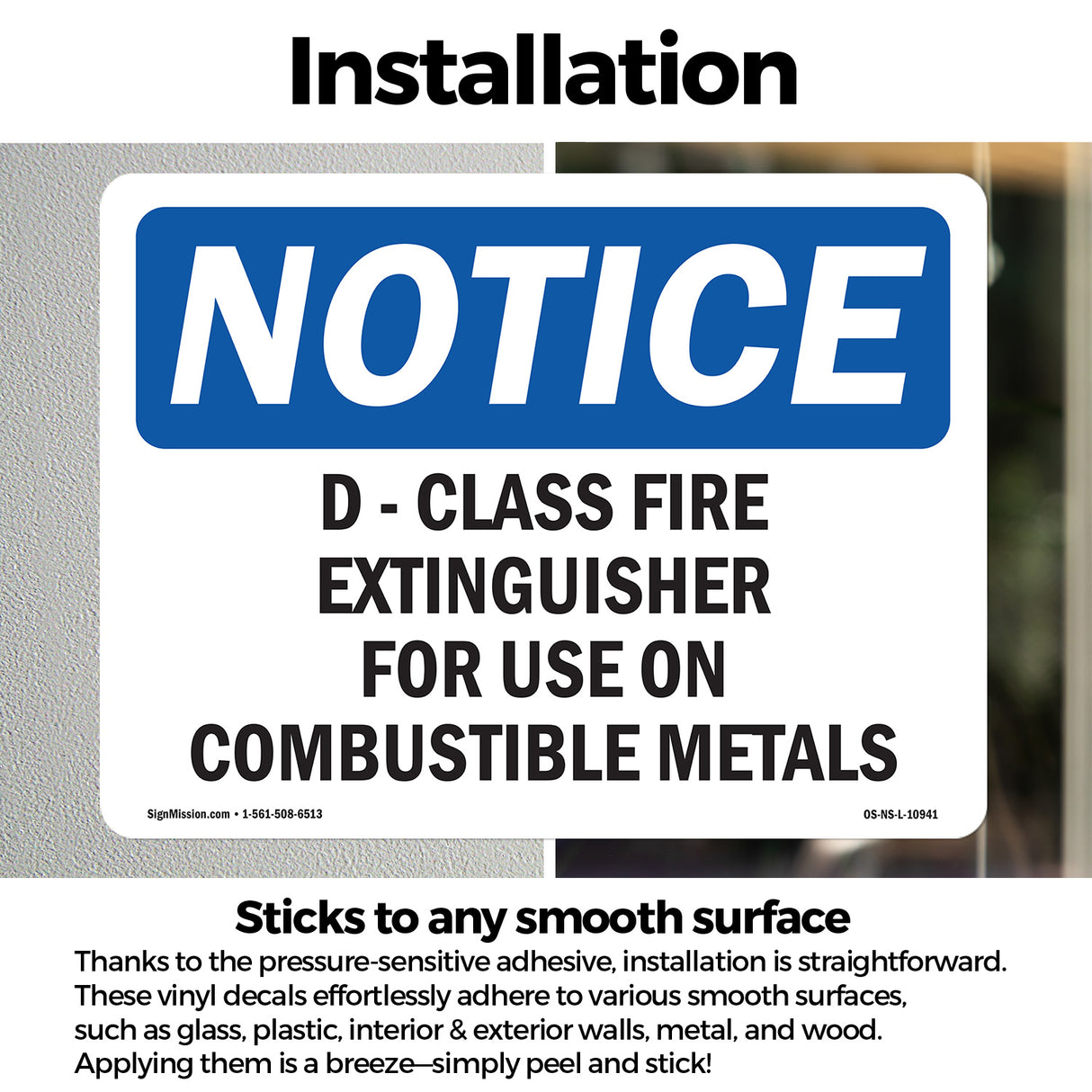 D-Class Fire Extinguisher For Sign