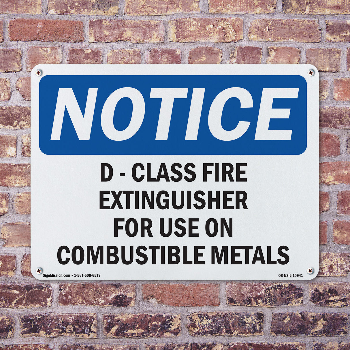 D-Class Fire Extinguisher For Sign