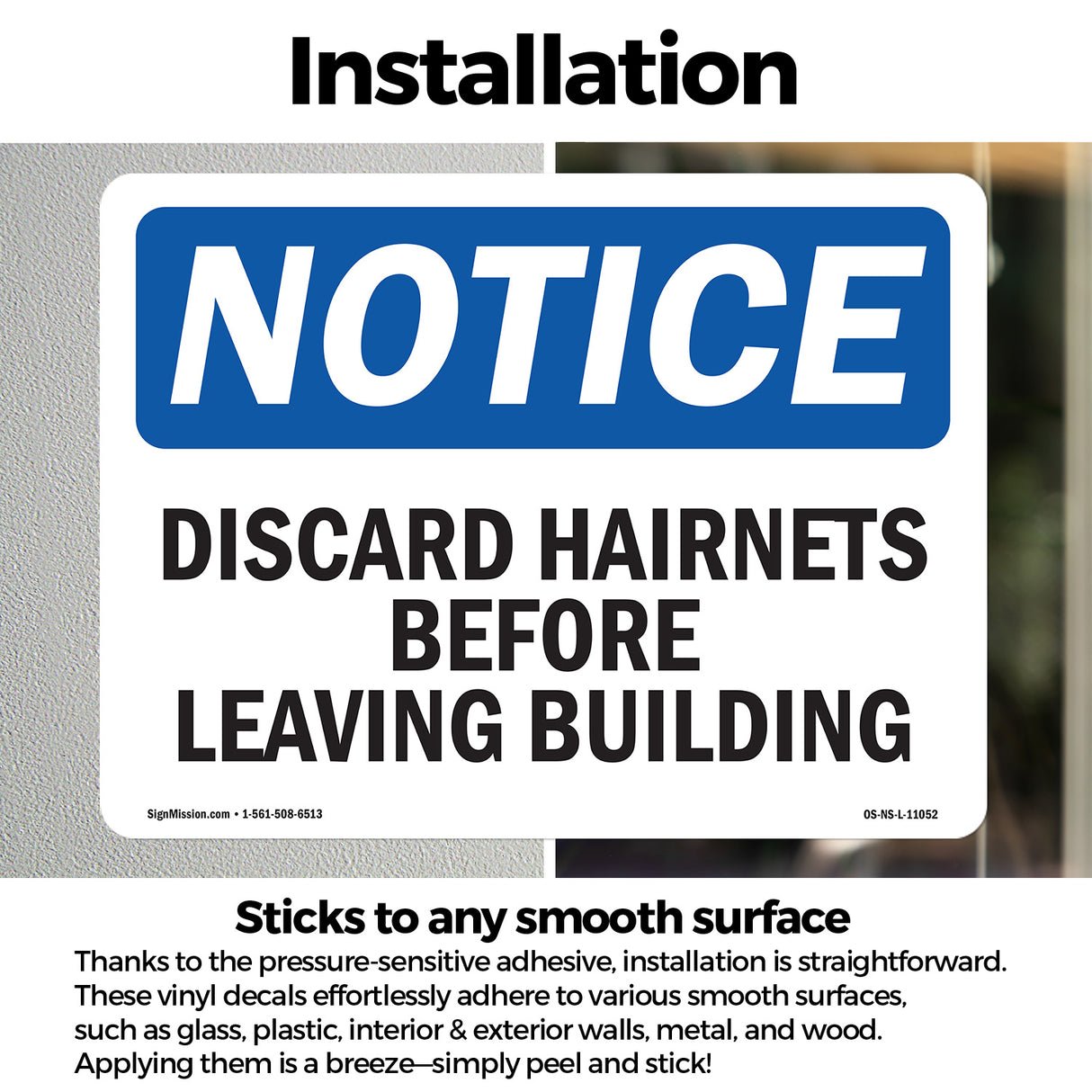 Discard Hairnets Before Leaving Building