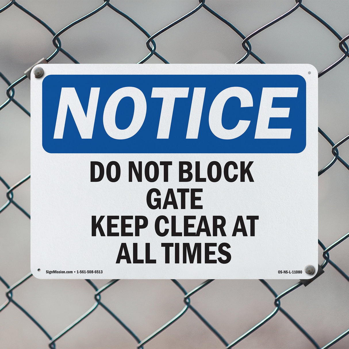 Do Not Block Gate Keep Clear At All Times