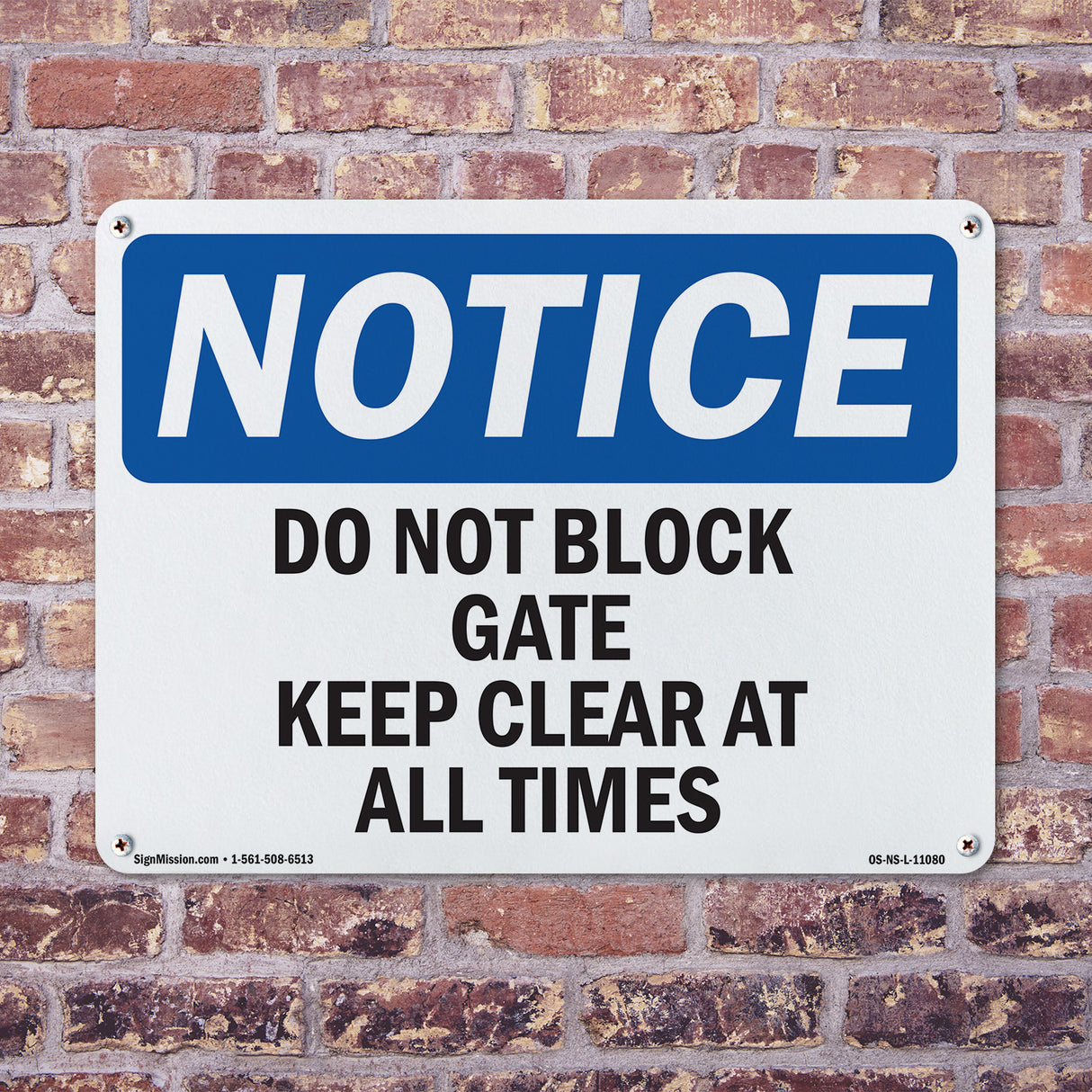 Do Not Block Gate Keep Clear At All Times