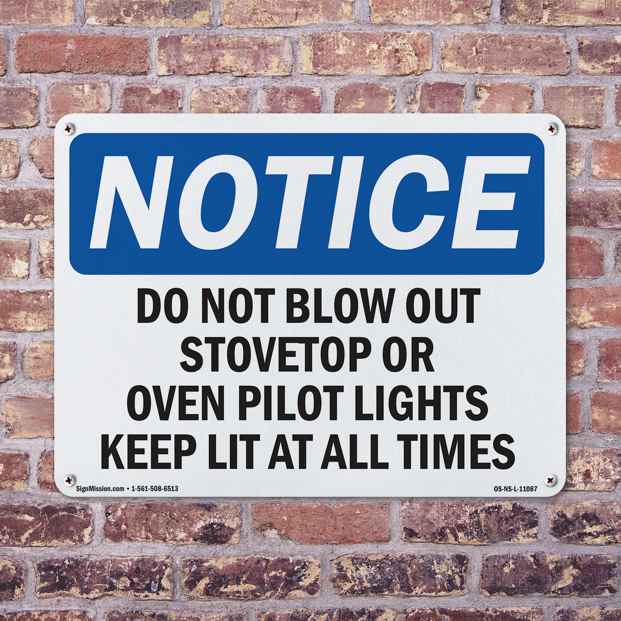 Do Not Blow Out Stovetop Or Oven Pilot Lights