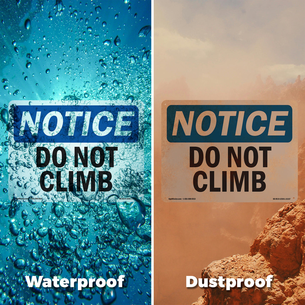 Do Not Climb Sign