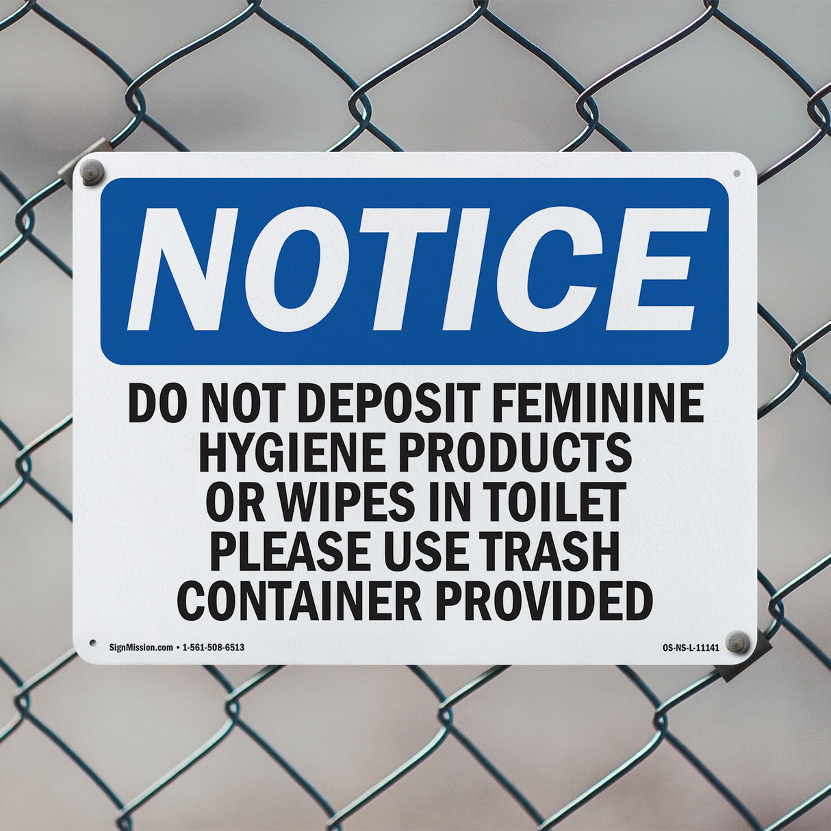 Do Not Deposit Feminine Hygiene Products