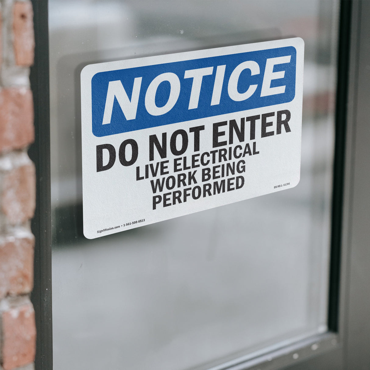 Do Not Enter Live Electrical Work Being Performed Sign